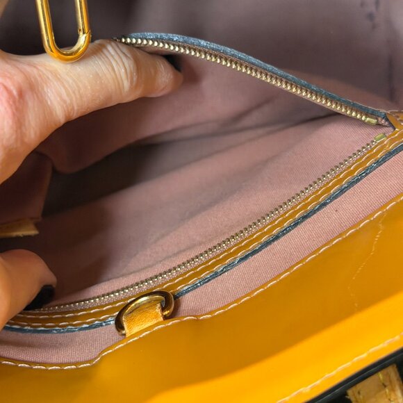 Authentic Louis Vuitton Catalina BB Vernis Patent Leather Handbag Golden - Picture 14 of 15